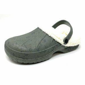 Mens Slippers Sherpa Lined Fur Clogs Garden Shoes Warm & Fuzzy Comfort Shoes NEW